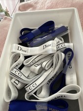 Appx 19 jardas restos de fita de presente designer Appx 1 jarda cada Dior Gucci etc comprar usado  Enviando para Brazil