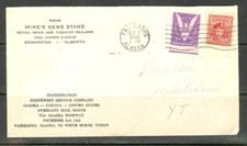  CANADÁ DEZ 2 1943 MIKES NEWSTAND EDMONTON ALTA ALASKA/CANADÁ HIWAY SERVICE, usado comprar usado  Enviando para Brazil