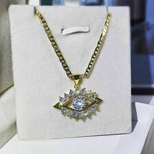 Colar pingente de moissanita real de corte redondo 2 quilates folheado a ouro amarelo 14k, usado comprar usado  Enviando para Brazil