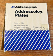 Addressograph addressoloy plat for sale  Ranson