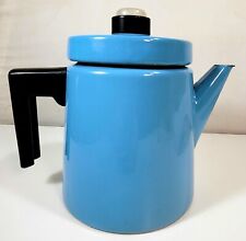 Cafeteira vintage azul esmalte Finel Arabia topo de fogão. Completo comprar usado  Enviando para Brazil