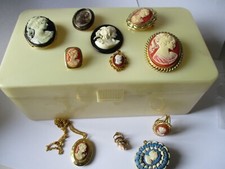 Faux cameo brooches for sale  MATLOCK