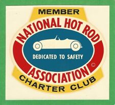 VINTAGE ORIGINAL 1958 "NHRA CHARTER CLUB MEMBER" HOT ROD DECALQUE DE ÁGUA ARTE BOM!, usado comprar usado  Enviando para Brazil