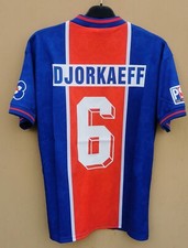 Maillot Retro PSG Paris 1995/96 #6 DJORKAEFF Ligue 1 na sprzedaż  Wysyłka do Poland