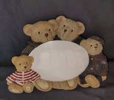 Usado, Moldura para foto vintage de família de ursinho de pelúcia pintada decoração country quarto de bebê  comprar usado  Enviando para Brazil