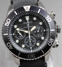 [Quase em perfeito estado] Seiko Prospex V175-0AD0 cronógrafo 43mm mostrador preto solar masculino comprar usado  Enviando para Brazil