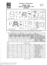 1955 1956 Chevrolet V-8 Rochester 2GC carburador de dois barris NOS guia de peças comprar usado  Enviando para Brazil
