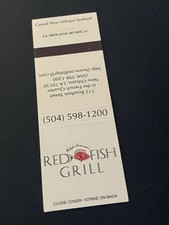 Vintage Louisiana Matchbook “Ralph Brennan’s Red Fish Grill” Nova Orleans comprar usado  Enviando para Brazil