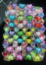 Usado, Bolsa colorida de acrílico com miçangas para coração comprar usado  Enviando para Brazil