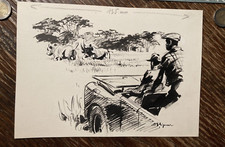 Riginalzeichnung safari afrika gebraucht kaufen  Hamburg