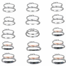 2 peças conjunto combinando casal dele e dela pulseira de aço inoxidável presente dos namorados comprar usado  Enviando para Brazil