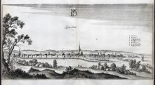 Trzcinsko-Zdroj Gryfino Bad Schönfließ Polonia Kupferstich Merian 1650 na sprzedaż  Wysyłka do Poland