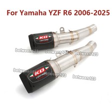 Tubo silenciador de escape deslizante de motocicleta 60mm link médio para Yamaha YZF R6 2006-2025 comprar usado  Enviando para Brazil