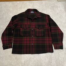 Jaqueta masculina vintage Pendleton Mackinaw M/L vermelha cruzador lã pesada camisa jac quadrada comprar usado  Enviando para Brazil