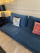 Seater sofa blue for sale  LONDON