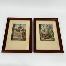 Pair vintage watercolors for sale  Highland