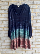 Mini vestido feminino RIVER + SKY manga longa gola V tingido em camadas tamanho G, usado comprar usado  Enviando para Brazil