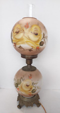 Lâmpada vintage Hedco estilo vitoriano GWTW 24” globo duplo furacão 3 vias rosa amarela comprar usado  Enviando para Brazil