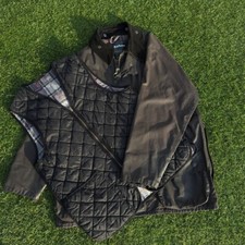 Jaqueta masculina encerada BARBOUR Beaufort tamanho 42 preta + colete acolchoado A72 comprar usado  Enviando para Brazil