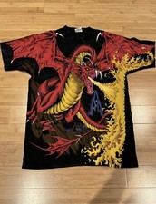 Camisa Vintage Liquid Blue Dragon Vs Knight Tamanho G Excelente Estado, usado comprar usado  Enviando para Brazil