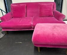 Pink velvet sofa for sale  LONDON
