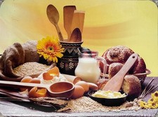 PODKŁADKA MATA KORKOWA NA STÓŁ 28.5 x 39.1 PIECZYWO ŚNIADANIE, używany na sprzedaż  PL