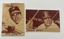 1971 Milk Duds Johnny Bench & Dave Johnson. Figurinhas e cartas colecionáveis de beisebol (cortadas à mão), usado comprar usado  Enviando para Brazil