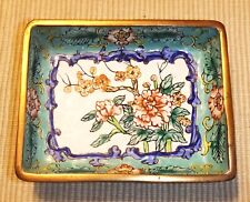 PEQUEÑA BANDEJA DE ESMALTE CLOISONNE VINTAGE, usado comprar usado  Enviando para Brazil