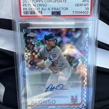 Pete Alonzo assinado 2019 Topps Chrome estreante X-Factor PSA Gem MT 10 83/125 comprar usado  Enviando para Brazil