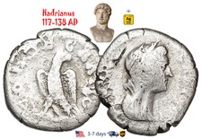 Usado, Moeda de prata do Império Romano Antigo Denário Adriano 117 - 138 dC autêntica #30252 comprar usado  Enviando para Brazil