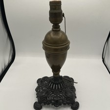 Arte de trincheira vintage? Lâmpada preta base de ferro fundido 13” interruptor de corrente de tração LEIA comprar usado  Enviando para Brazil