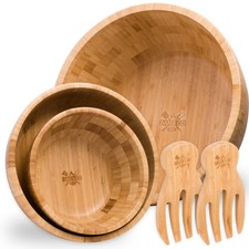 Bamboo wooden salad for sale  GALSTON