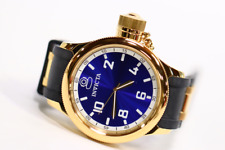 Invicta mergulhador russo masculino mostrador azul poliuretano preto com banhado a ouro 18K, usado comprar usado  Enviando para Brazil
