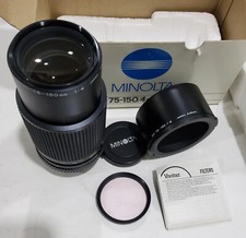 LENTE ZOOM MD Minolta 75-150/4 com filtro Vivitar Skylight (1A) na caixa original comprar usado  Enviando para Brazil