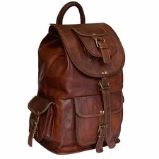 Mochila de viagem de couro genuíno recém-chegada mochila para homens e mulheres, usado comprar usado  Enviando para Brazil