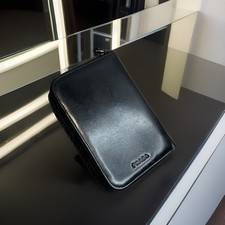 Usado, RARO Vintage Prada Couro Preto com Zíper Agenda Planejador Capa Anel Fichário comprar usado  Enviando para Brazil