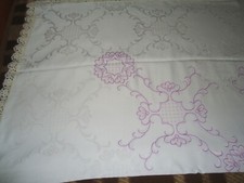 Tischdecke weiß lila gebraucht kaufen  Wilnsdorf