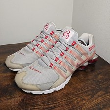 Nike Air Shox NZ 2.0 Metaliczny Srebrny Sport Czerwony Męski Rozmiar 10 - RZADKIE na sprzedaż  Wysyłka do Poland