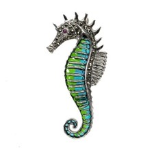 Broche hippocampe argent d'occasion  Villeneuve-le-Roi