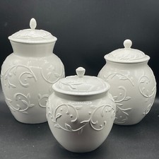 Conjunto de vasilha Lenox Opal Innocence esculpida 3 peças lindo (médio lascado no lábio) comprar usado  Enviando para Brazil
