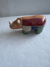 Raku pottery rhinoceros for sale  SHANKLIN
