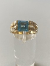 Goldring 585 blautopas gebraucht kaufen  Wirges