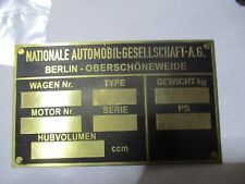 Schild typenschild nag gebraucht kaufen Schild typenschild nag gebraucht kaufen  Deutschland