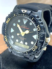 Relógio Casio masculino AQ-110 quartzo analógico alarme digital 44mm 740 borracha preta USADO comprar usado Relógio Casio masculino AQ-110 quartzo analógico alarme digital 44mm 740 borracha preta USADO comprar usado  Enviando para Brazil