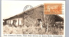 CARRILLO ADOBE santa rosa ca cartão postal foto real rppc primeira história dos correios comprar usado  Enviando para Brazil