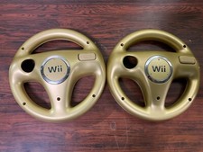 Pacote com 2 volantes de corrida Mario Kart dourado Nintendo Wii controle remoto A13 comprar usado  Enviando para Brazil