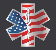 Usado, Conjunto (2) de adesivos adesivos EMS Star Of Life escolha o tamanho comprar usado  Enviando para Brazil