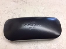 Estojo de óculos COACH New York couro preto capa dura usado, usado comprar usado Estojo de óculos COACH New York couro preto capa dura usado, usado comprar usado  Enviando para Brazil