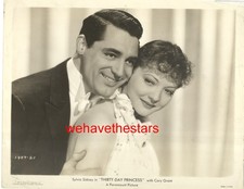Retrato publicitário vintage Cary Grant Sylvia Sidney THIRTY DAY PRINCESS '34 comprar usado  Enviando para Brazil
