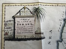 Terra de Israel quatro evangelistas 1813 Etheridge mapa histórico decorativo escasso comprar usado  Enviando para Brazil